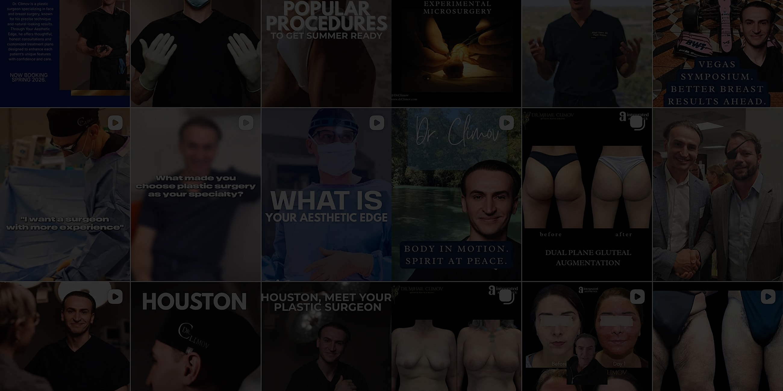 Houston plastic surgery services and procedures overview collage.